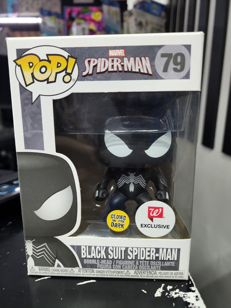 Funko Pop! Comics - Black Suit Spider Man #79 Glows Walgreens