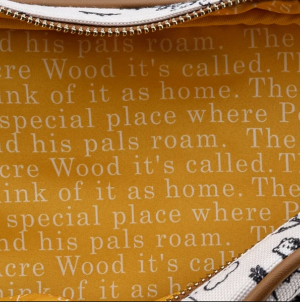 Winnie the Pooh Canvas Line Drawing Cross Body Bag