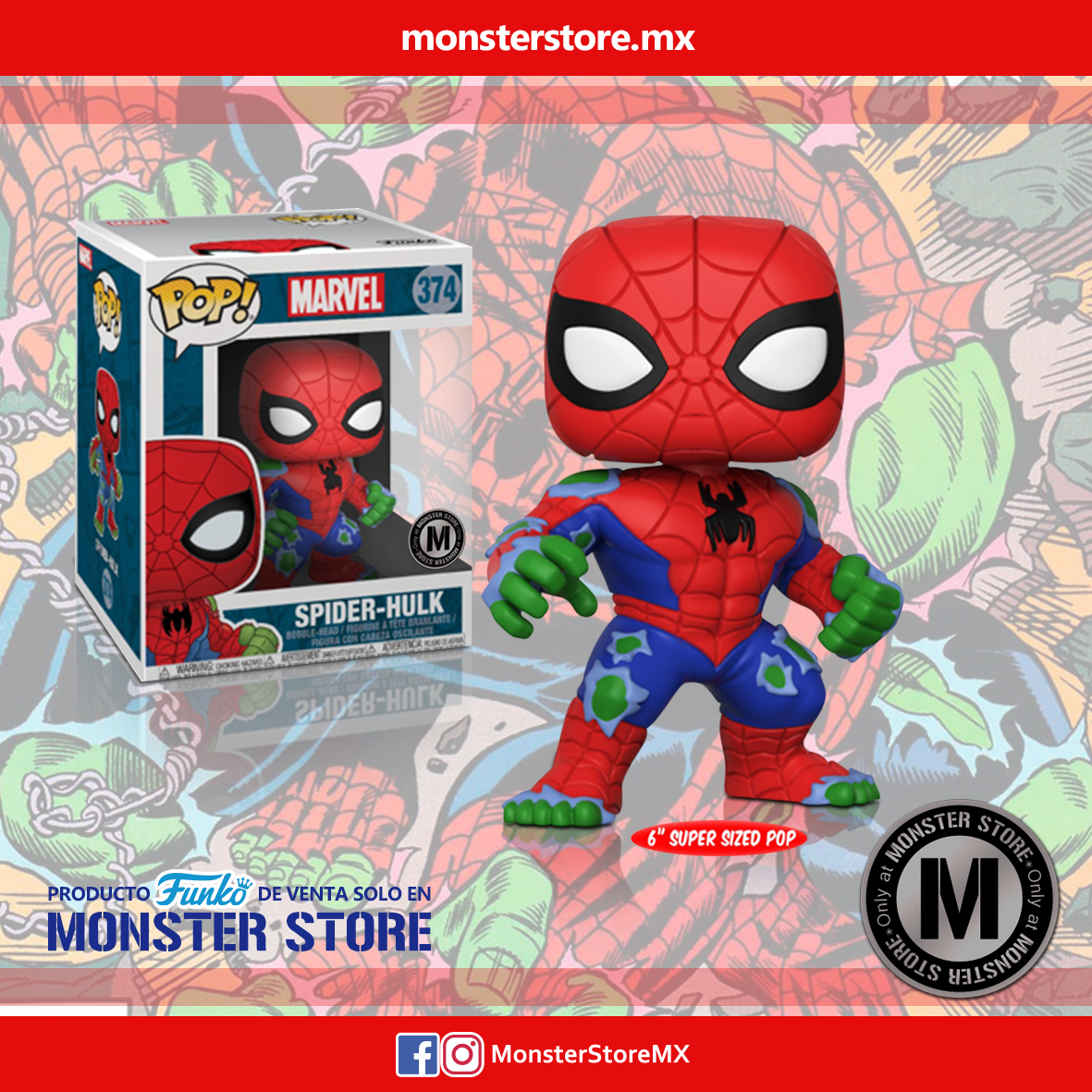 Funko POP ! Spider-Hulk 6" Only at Monster Store!